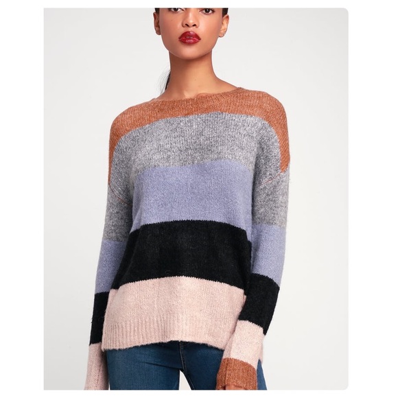 Lulu’s Unconditional Multi Striped Knit Sweater - Picture 5 of 5